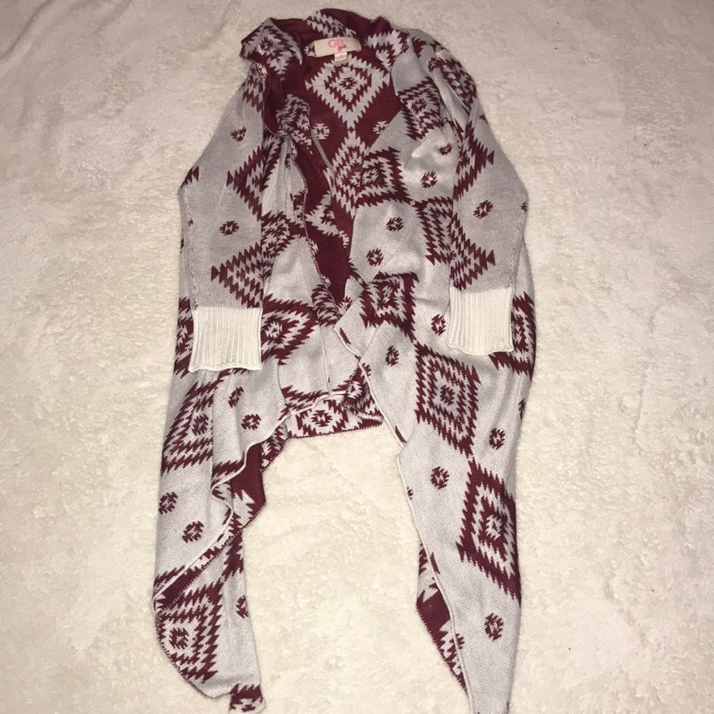 GB girls open sweater